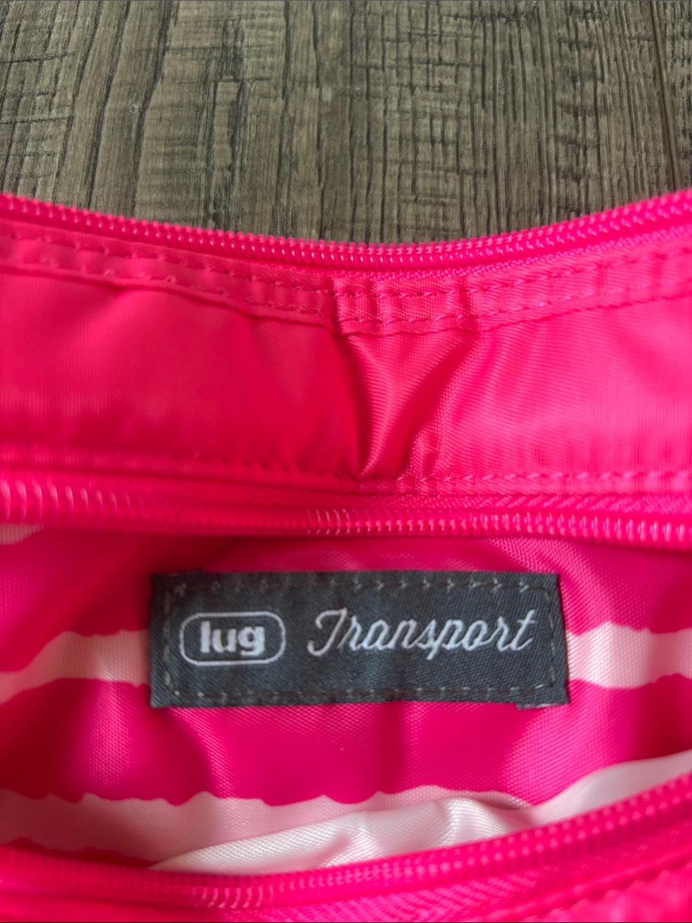 Lug Transport Bright Hot Pink Zip Pouch - Picture 10 of 10